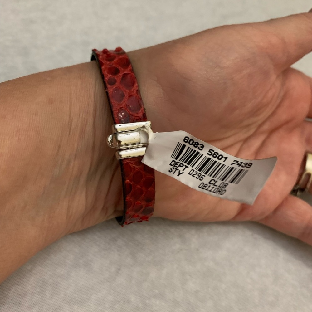 Red Python Engravable ID Bracelet 7” - Picture 3 of 5